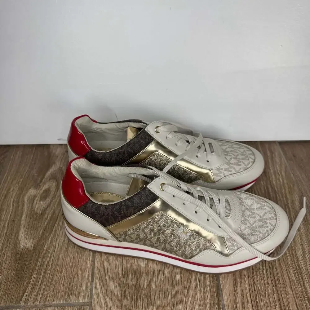 Michael Kors Olympia Logo Trainer Sneakers Size 10M NWOT